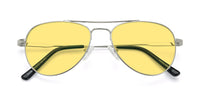 Trendy Yellow Aviator Sunglass For Men And Women (5646536704161)