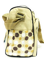 Premium Quality Waterproof 2 in 1 Mother Trendy Shoulder Diaper Bag | Dotted Tote Bag and Changing Mat| Nursing, Maternity Bag/Baby Bag Set (Cream) (5623453876385)