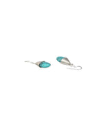Women's Circular Drop Turquoise Silver Earrings (5636319674529)