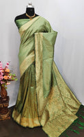 Beautiful Art Silk Jacquard Weaving Saree with Blouse piece (6086425608353)