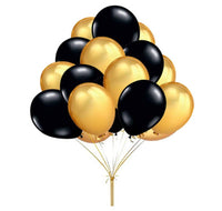 Vibrant colours Combo Pack of 50 Balloons - Black & Golden Balloons Combo (6562974400673)