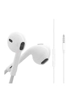 Egg White Headset/Earphones with Mic Compatible for mobilephones / 6s with 3.5mm Jack with Volume Button and Mic (5708168036513)